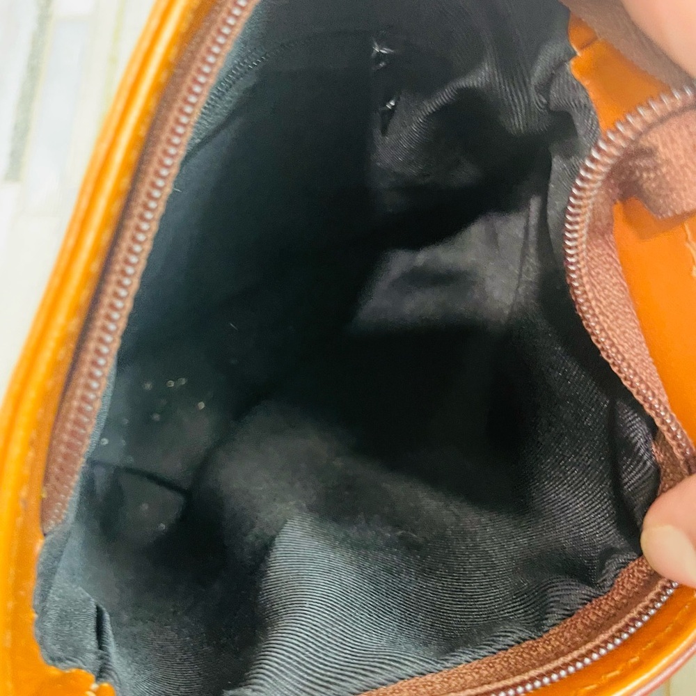 Vera Pella authentic Italian Leather Two-Tone  Leather crossbody Shoulder Bag - Picture 8 of 16